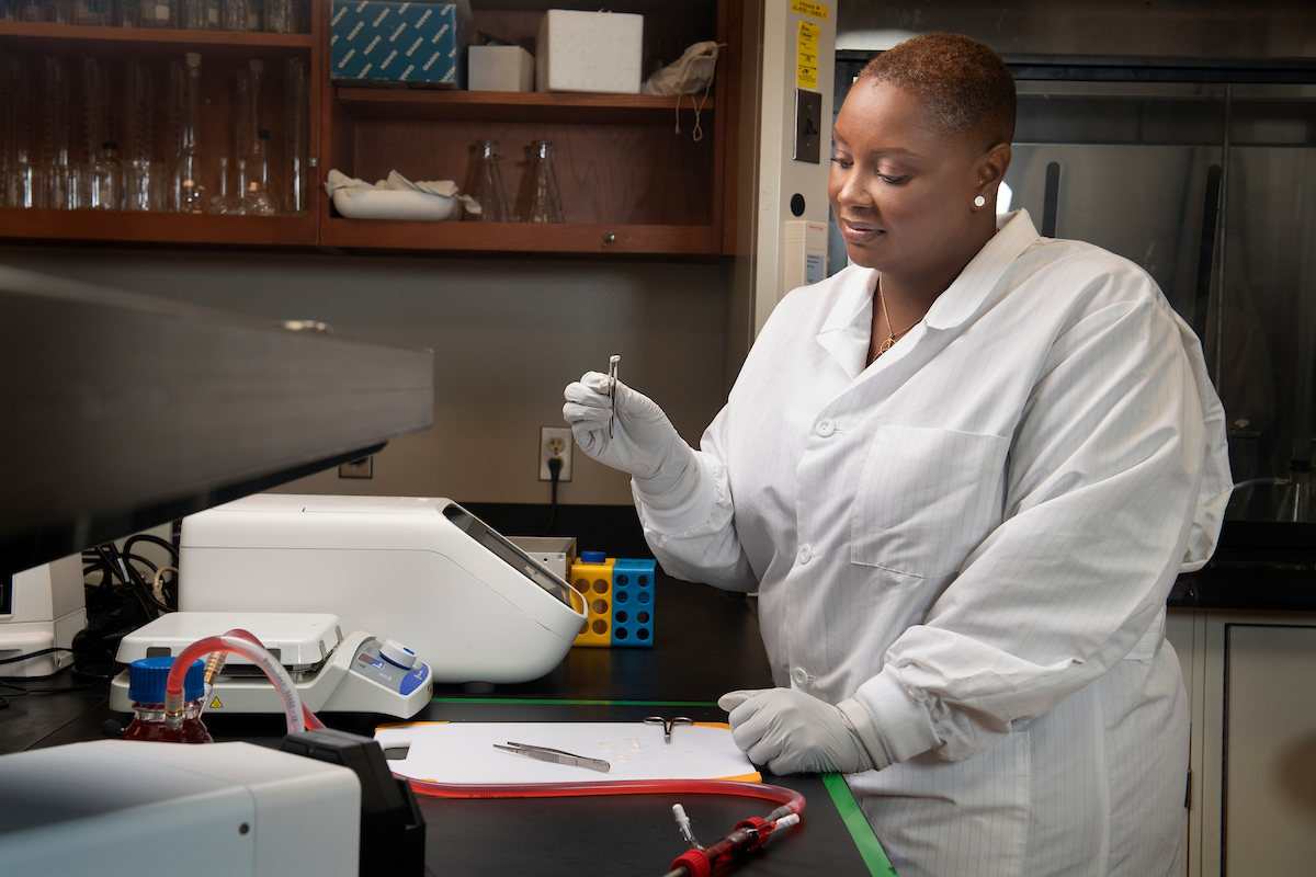 scientist doing research in lab