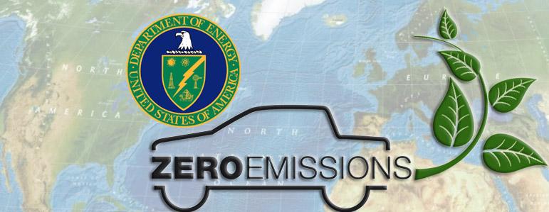 DOE and Zero Emissions logos
