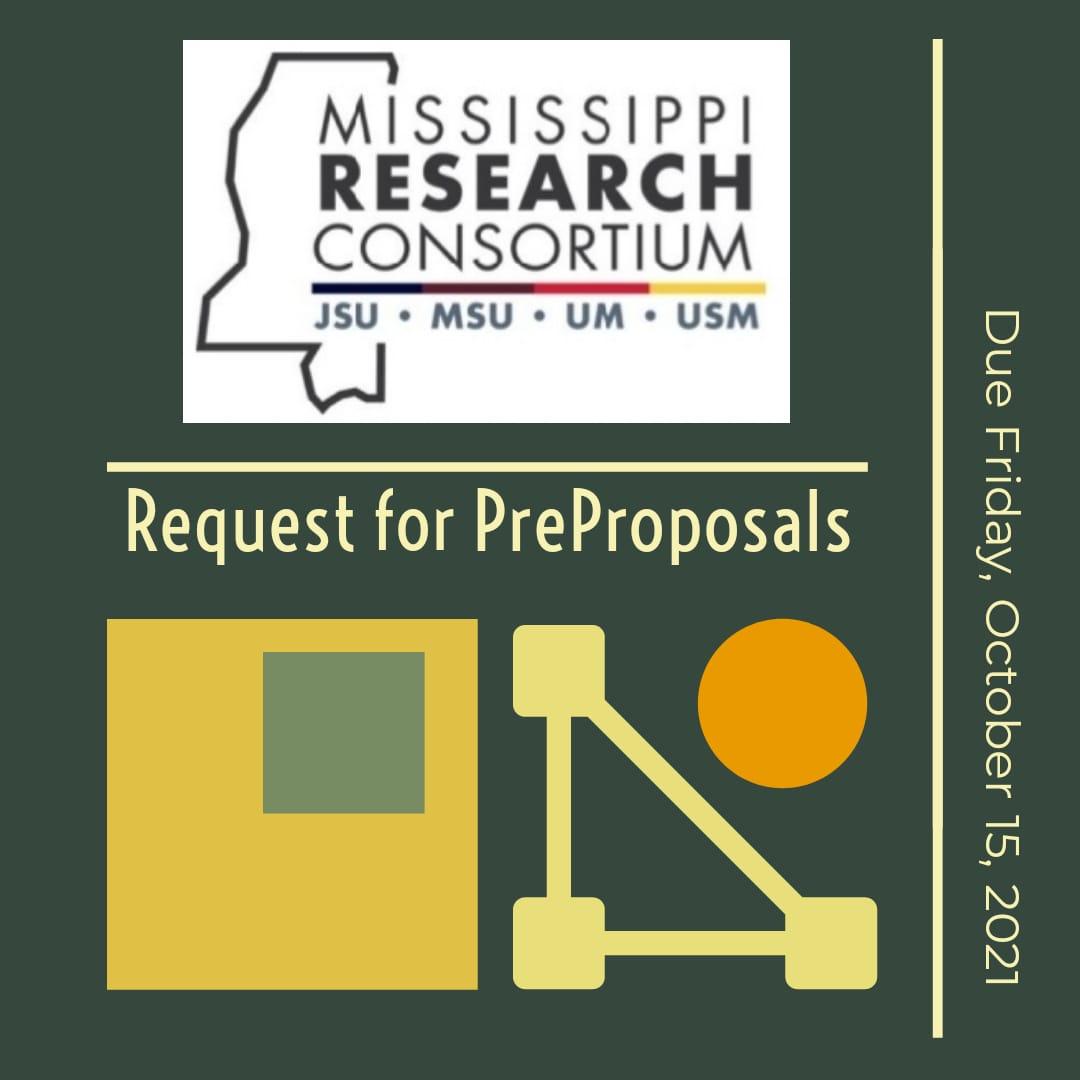 Digital image with MRC logo and "Request for PreProposals Due Friday, October 15, 2021"